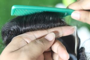 Tupé de Cabello Humano Remy Europeo 100% para Hombre, Tejido a Mano, Ondulado Natural, Textura Rizada y Lisa, Base de Encaje PU Transpirable, Estilo Fino - Product Image 4