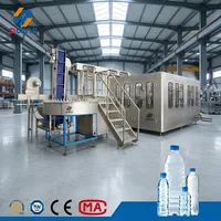 Système compact de remplissage d'eau en acier inoxydable Triblock Rinser Filler Capper pour usine d'eau en bouteille de 500 ml et 1000 ml