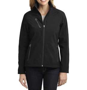 Veste Softshell pour femmes, conçue sur mesure, pour le travail en hiver, nouvelle fermeture éclair, coupe-vent, imperméable, doublée, motif uni, imprimé - Product Image 3