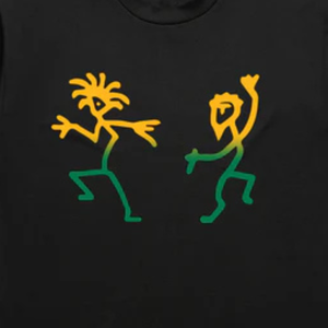 Jammin Rasta Graphic T Shirt for Men and Women <b>Dancing</b> Rasta Art Print Black Cotton Reggae Tee - Product Image 3