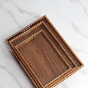 Oak wood serving Tray with rounded corners, Wooden Plate, Serving Board Hand made Workspace <b>Accessories</b> | Refined | - Product Image 3