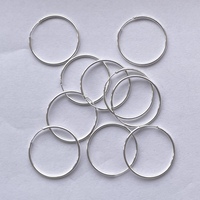 Boucles d'oreilles en argent sterling 925 de 20mm, grandes et rondes personnalisées, avec anneau en or micron, fournitures, accessoires, poids léger