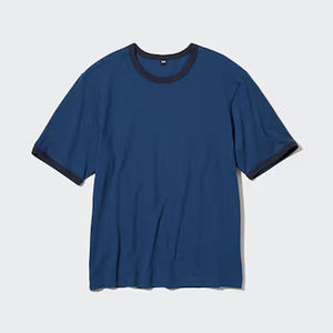 Ras du cou 100% AIRism coton Logo personnalisé t-shirt sonnerie hommes col rond t-shirt 100% peigné coton lourd t-shirts - Product Image 5