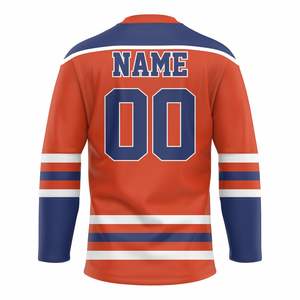 Servicio de Diseño Personalizado OEM Premium para Camisetas de Hockey, 100% Poliéster, Transpirable, Ecológico, Anti-UV, Absorbe la Humedad, para Club de Hockey sobre Hielo - Product Image 2