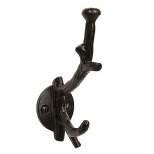 Classic vintage inspired metal wall hooks with black finished for timeless home decoration and <b>storage</b> convenience - Product Image 1