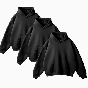 Ensemble de sweat-shirts à capuche surdimensionnés d'hiver personnalisés pour hommes et femmes, tissu lourd 100% coton, broderie de logo - Product Image 1