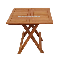 Modernes Design Outdoor Picknick-Klapptisch Massives Teakholz Terrassen-Essgartenmöbel für Camping Strand Walnuss-Finish