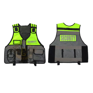 Chaleco DE SEGURIDAD personalizado OEM último diseño táctico de alta visibilidad con logotipo chaqueta de trabajo reflectante con cremallera frontal de poliéster - Product Image 1