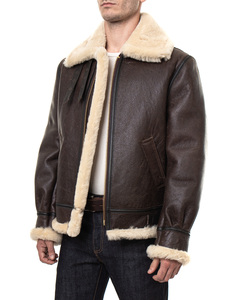 Best Design <b>Men's</b> <b>Shearling</b> <b>Jackets</b> High Quality Material Waterproof Windproof Warm Leather Zipper Turn-down Collar Roll-back - Product Image 5