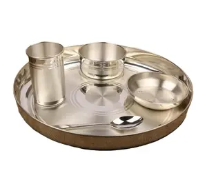 Service de table en laiton argent naturel poli ustensiles de cuisine accessoires personnalisés faits à la main au prix le plus bas - Product Image 1