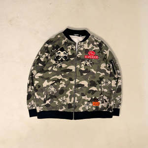 Blouson Bomber Réversible Evisu Vintage Streetwear à Motif Brodé Imperméable Rembourré XS-6XL Automne Fermeture Zippée Enduite - Product Image 2
