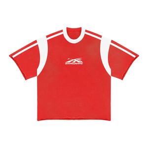 Ensemble deux pièces de qualité supérieure couleur unie personnalisée t-shirts et pantalons de survêtement pour hommes survêtements de sport en coton personnalisés - Product Image 5