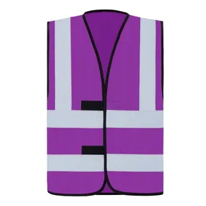 Gilet promotionnel personnalisé à quatre bandes réfléchissantes avec autocollants et lumières réfléchissants - Product Image 3