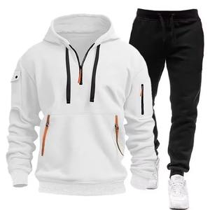 Nouveauté Sweat-shirt à col rond Ensemble de survêtement de jogging personnalisé Survêtement en molleton de coton pour hommes / Survêtement de sport unisexe pour hommes - Product Image 5