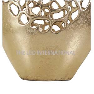 Aluminum Metal <b>Unique</b> Shape Gold Plated Coastal Iron Flower <b>Vase</b> Fancy Style Luxury Handmade Home Decorative - Product Image 2