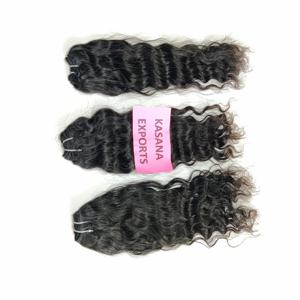 Vente en gros d'extensions de cheveux bruts indiens 100% naturels double trame lâche vague profonde traitement pas cher tissage à la machine chignon en cheveux humains - Product Image 5