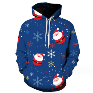 Navidad Harajuku sudaderas con capucha de gran tamaño para hombres moda 3D estampado otoño nuevo en sudaderas Hip Hop tendencia ropa mujer pulóver - Product Image 6