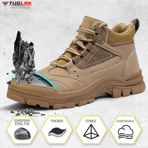 <b>Mens</b> <b>Boots</b> Motorcycle Casual <b>Boots</b> for <b>Men</b> Brown <b>Waterproof</b> Chukka <b>Boots</b> for Mans - Product Image 3