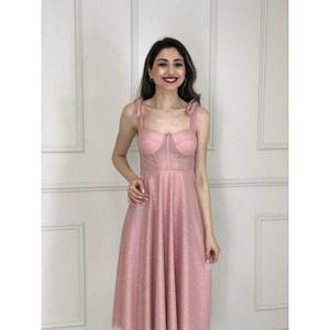 Yıldızlar abito da sera da donna di media lunghezza con bordino in vita An38789 38789