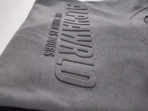 Nouveau poids lourd French Terry hommes broderie bouffée impression à capuche personnalisé surdimensionné hommes sweats à capuche - Product Image 3