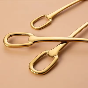 Ensemble de couverts en acier inoxydable doré personnalisable en gros simplifie la préparation de la table en offrant un design cohérent et assorti - Product Image 3