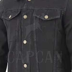 Vestes pour hommes à manches longues de qualité supérieure avec col rabattu en denim de Pékin personnalisé, fabriquées au Pakistan - Product Image 6