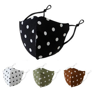 Femmes Cyclisme Coloré À Pois Imprimé Lavable Coton Tissu Respirant Anti Poussière Protection Solaire Coupe-Vent Masques - Product Image 5