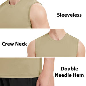 Camiseta sin mangas de diseño personalizado para hombre, transpirable, cómoda, sin mangas para gimnasio, chaleco de calidad superior para hombre con bordado - Product Image 5