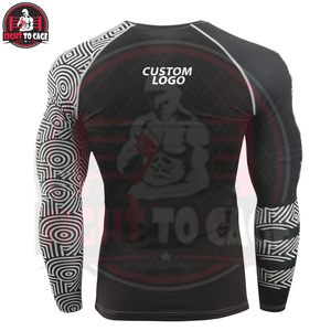 Rashguard de MMA con Protección Solar, Cómodo, Súper Elástico, con Logotipo Personalizado, Ropa Deportiva de Secado Rápido, Manga Larga, Poliéster/Spandex/Nailon - Product Image 2