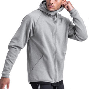 Sweat à capuche de sport 100% coton pour hommes de qualité supérieure Impression de logo personnalisé Tissu à carreaux confortable Fermeture à glissière complète Vêtements d'hiver personnalisés - Product Image 6