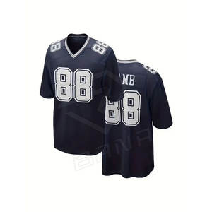 Vente en gros de maillots de football américain multicolores courts 100% polyester respirant anti-humidité vêtements de sport d'équipe personnalisables - Product Image 4