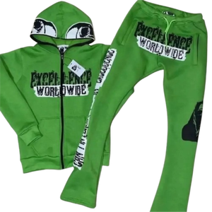 Pantalons de survêtement à capuche Jogger Sets Cargo Pants Tracksuits Ensemble de survêtements unisexe 2 pièces Sweat-shirt et jogging pour homme Ensemble de survêtement - Product Image 1