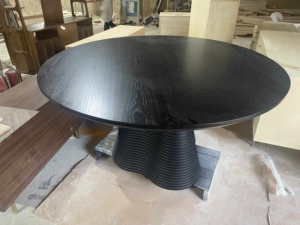 New Arrival Luxury Furniture Dining <strong>Tables</strong> Round Dining <strong>Table</strong> Set Modern <strong>Solid</strong> Ash <strong>Wood</strong> Dining <strong>Table</strong>