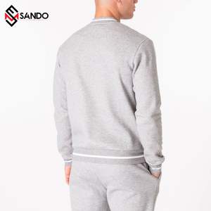 Chándales Unisex de 2 piezas con Logo personalizado Heather Grey Hoodie, pantalones de chándal, conjuntos de Jogger, pantalones Cargo, chándales únicos de estilo Unisex - Product Image 4