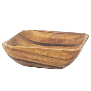 Bol de service en bois poli à motif géométrique, articles de cuisine, vente en gros, durable, écologique, bois massif, commande en gros - Product Image 5