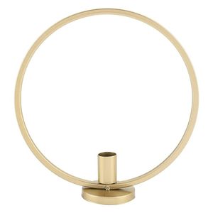 Portavelas de latón y Metal de diseño moderno, candelabro redondo para mesa de comedor, portavelas - Product Image 1