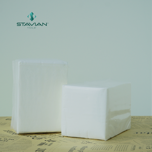 New High Quality Eco-Friendly 230x230mm White Color Box Tissue Style 15gsm Virgin <b>Pulp</b> Beverage Napkin with PE Bag CCB Packaging - Product Image 6