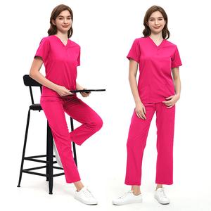 New <b>Model</b> Customise Quality Unisex Stylish <b>Medical</b> Scrub Sets Flame Resistant Nursing Spandex Twill Fabric Customized Color Logo - Product Image 5