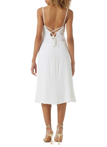 Vestido precioso de verano sin mangas informal hasta la rodilla de color sólido para mujer - Product Image 4