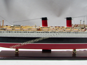 Diseño personalizado del fabricante Gia Nhien 1954 ILE DE FRANCE Modelo de barco de madera de alta calidad MOQ bajo Regalo novedoso - Product Image 6