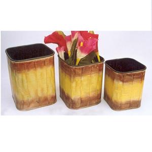 Pot de fleurs en étain galvanisé pour la décoration de la maison, du jardin, de l'hôtel, finition personnalisée, meilleure qualité pour la décoration extérieure et intérieure, lot de deux - Product Image 5