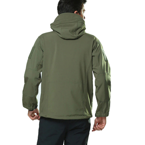 Chaqueta de lana personalizada cortavientos Softshell táctico al aire libre chaqueta de lana impermeable para hombre pesca senderismo chaqueta de lana para hombre - Product Image 4