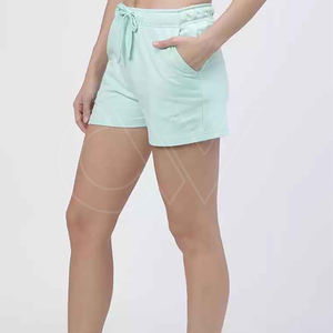 Haute qualité coton femmes Shorts décontracté court été femmes Shorts réglable cordon ceinture Shorts pour femme - Product Image 2