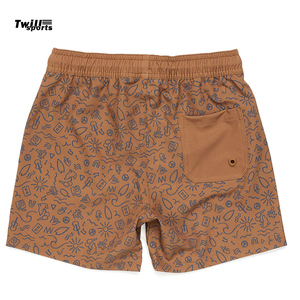 Vente en gros 2025 Short de plage imprimé pour hommes été High Street Offre Spéciale Short imprimé écologique anti-rides - Product Image 4