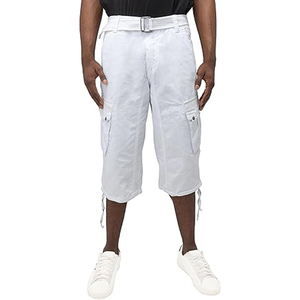 Custom Size Solid Eco-Friendly <b>Men's</b> High Waist Drawstring Closure <b>Knee</b> <b>Length</b> <b>Shorts</b> Pockets Street Fashion Casual Wholesale - Product Image 4