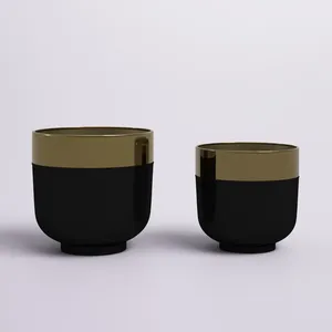 Maceta Moderna de Aspecto Blanco, Grande, de Hierro, Acero, Cobre y Madera para Decoración de Interiores/Exteriores, Color y Tamaño Personalizables, Venta al por Mayor - Product Image 2