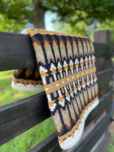 Western Show Horse Saddle Blanket Diseño de Nueva Zelanda Manta de sillín de lana hecha a mano Top Wool Saddle Pad Size - Product Image 5