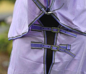 Tùy chỉnh Interlock Polyester lưới vải mùa hè bay tấm thêm mạnh mẽ COB ngựa Thảm bông mùa hè Combo cổ bay tấm bán buôn - Product Image 2