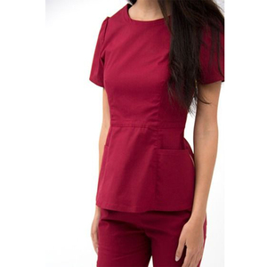 Uniformes de hospital transpirables de último diseño, uniformes médicos con cremallera para mujer, conjunto de uniforme de Enfermería de manga corta con logotipo personalizado - Product Image 1