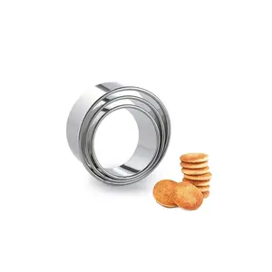 Stainless Steel Ring Baking Molds Cookie 1 Piece Round Cookie Biscuit Cutter Circle Pastry Cutters for Donuts & Scones